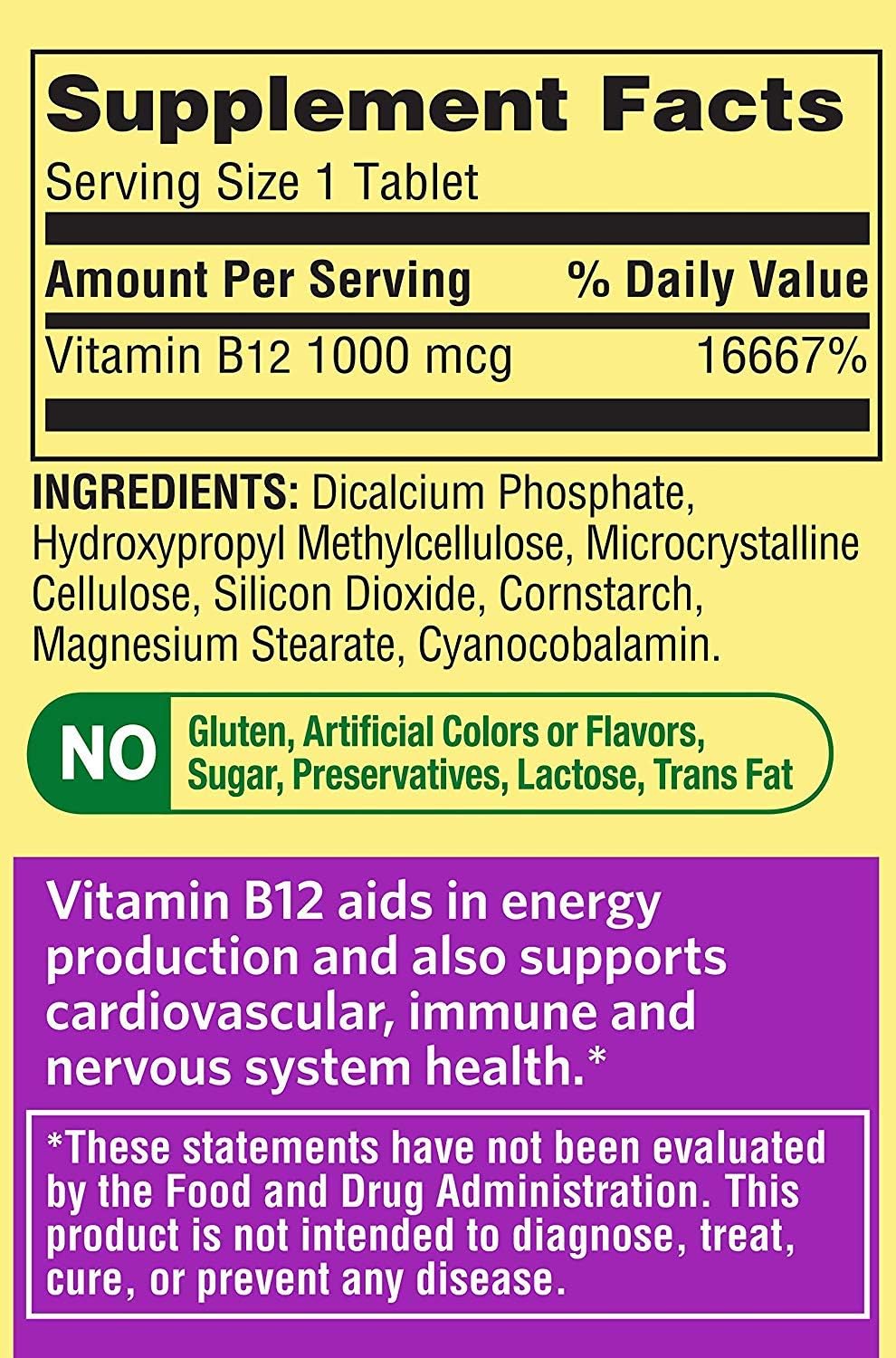 Spring Valley Vitamin B12 Timed Release Tablets - 1000 mcg - 300 Count - Pack of 2 - Energy & Metabolism Support