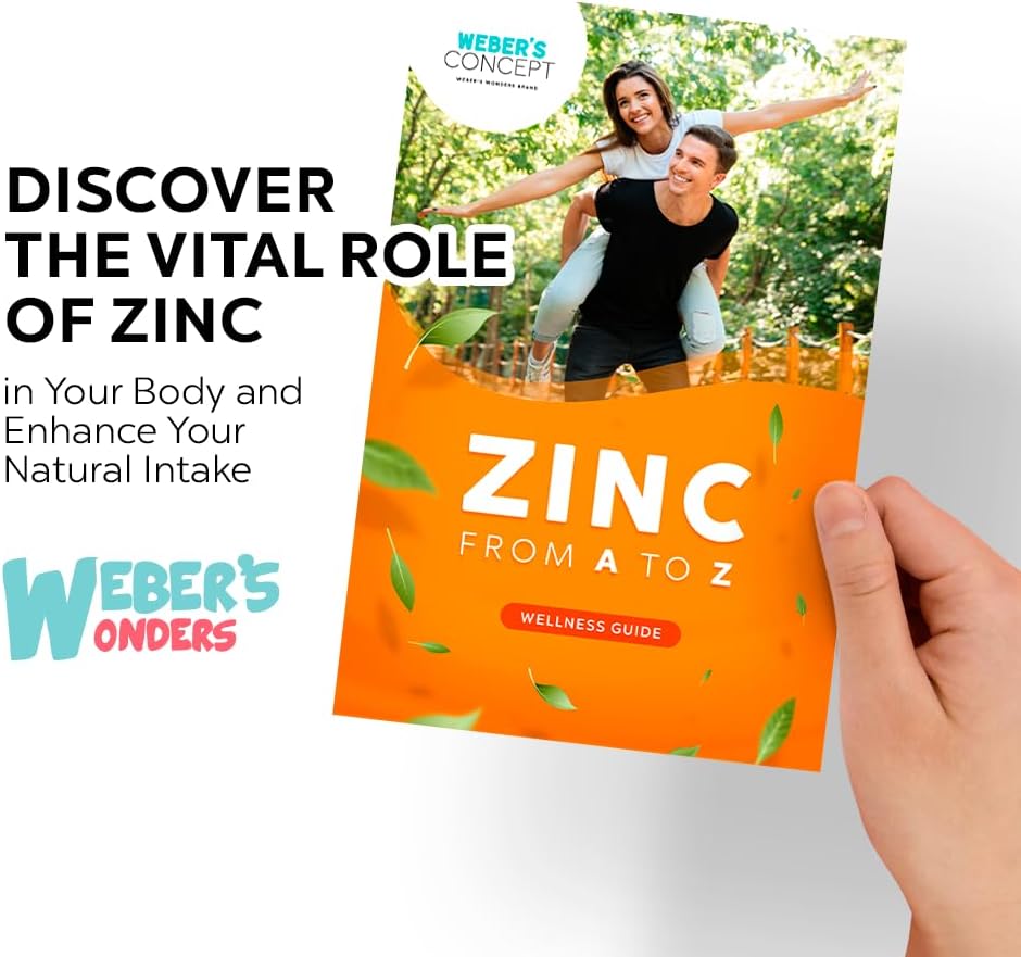 Spring Valley Zinc 50mg with Vitamin D3 Immune Support Bundle + "Zinc: Wellness Guide" Book - 150 Capsules by Weber's Nutritional Concept