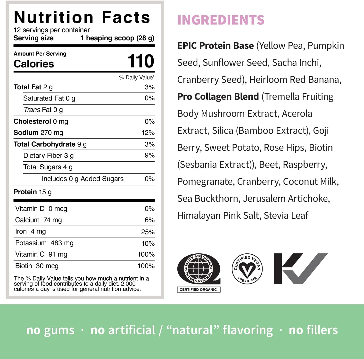 Sprout Living Epic Protein Pro Collagen with Mindful Matcha and Real Sport, Complete Coffee - 12 Servings