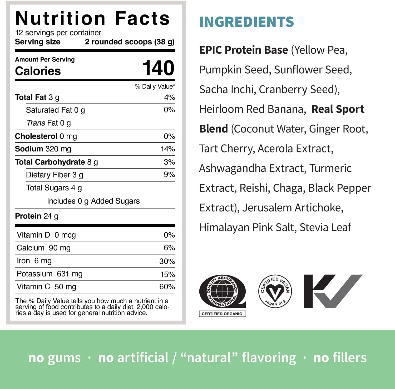 Sprout Living Epic Protein Pro Collagen with Mindful Matcha and Real Sport, Complete Coffee - 12 Servings