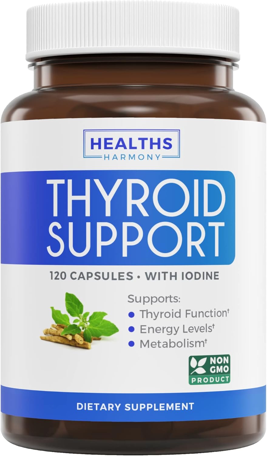St. John's Wort & Thyroid Support Bundle for Mood Boost and Energy Improvement - Non-GMO with Hypericin Extract & Iodine