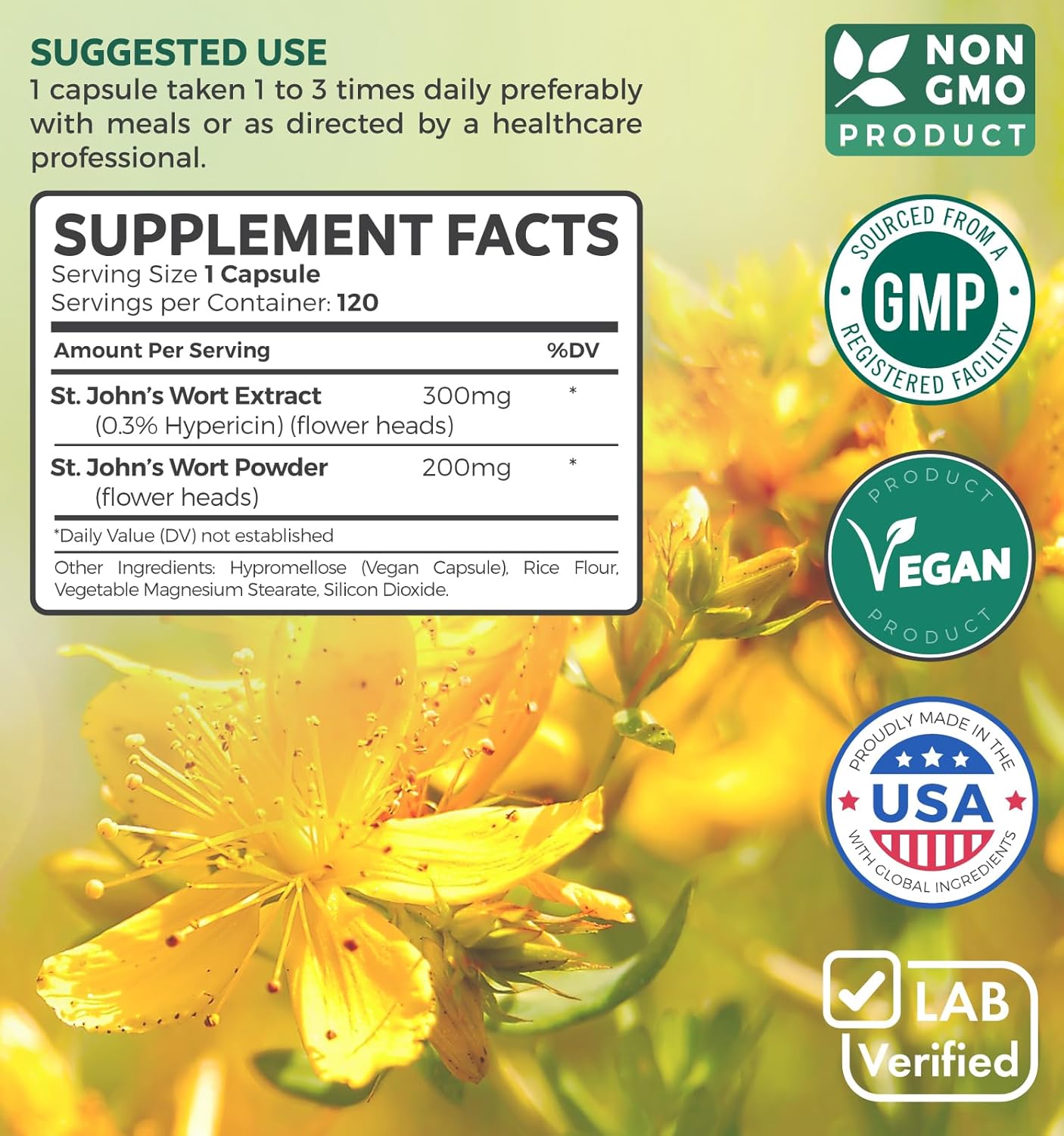 St. John's Wort & Thyroid Support Bundle for Mood Boost and Energy Improvement - Non-GMO with Hypericin Extract & Iodine