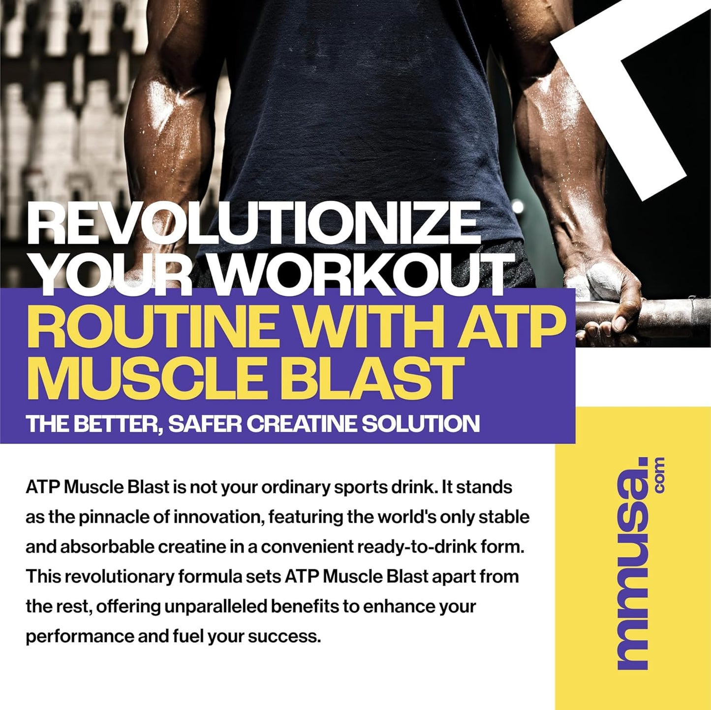 Stable Creatine Energy Drink for Intense Bodybuilding and Endurance Sports - Instant Absorption, Faster Recovery - 30 Sachets, 11.4g Each