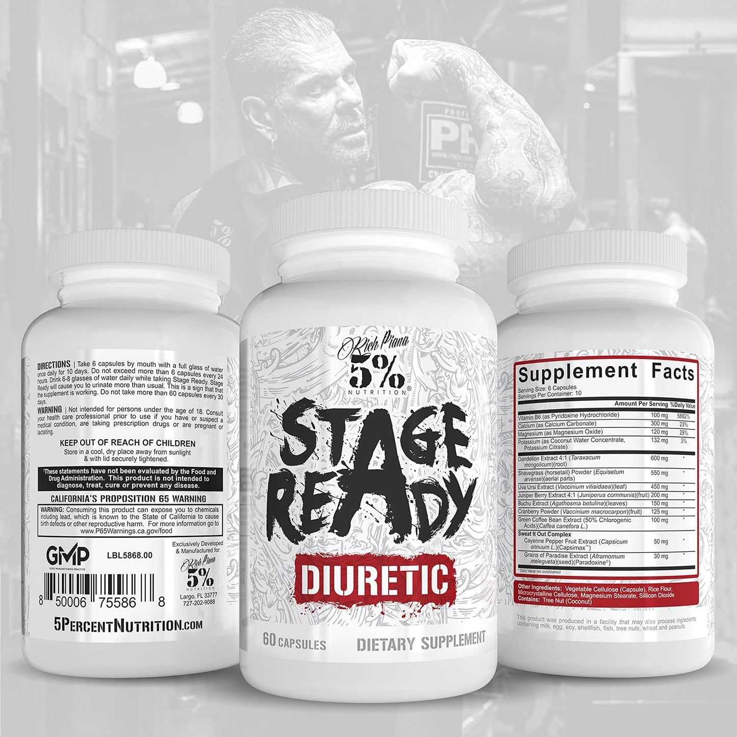 Stage Ready & Shred Time Stack: Diuretic, Metabolism Booster, Appetite Suppressant (240 Capsules)