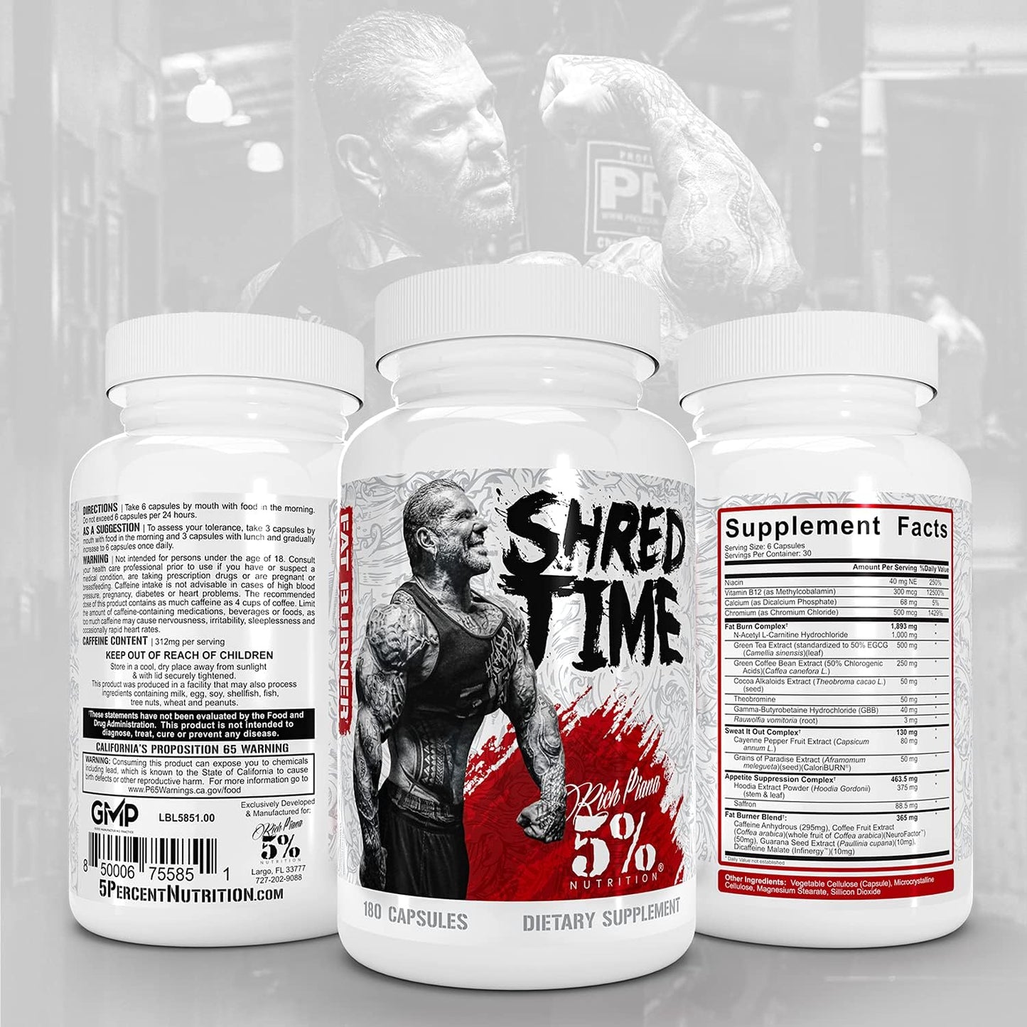 Stage Ready & Shred Time Stack: Diuretic, Metabolism Booster, Appetite Suppressant (240 Capsules)