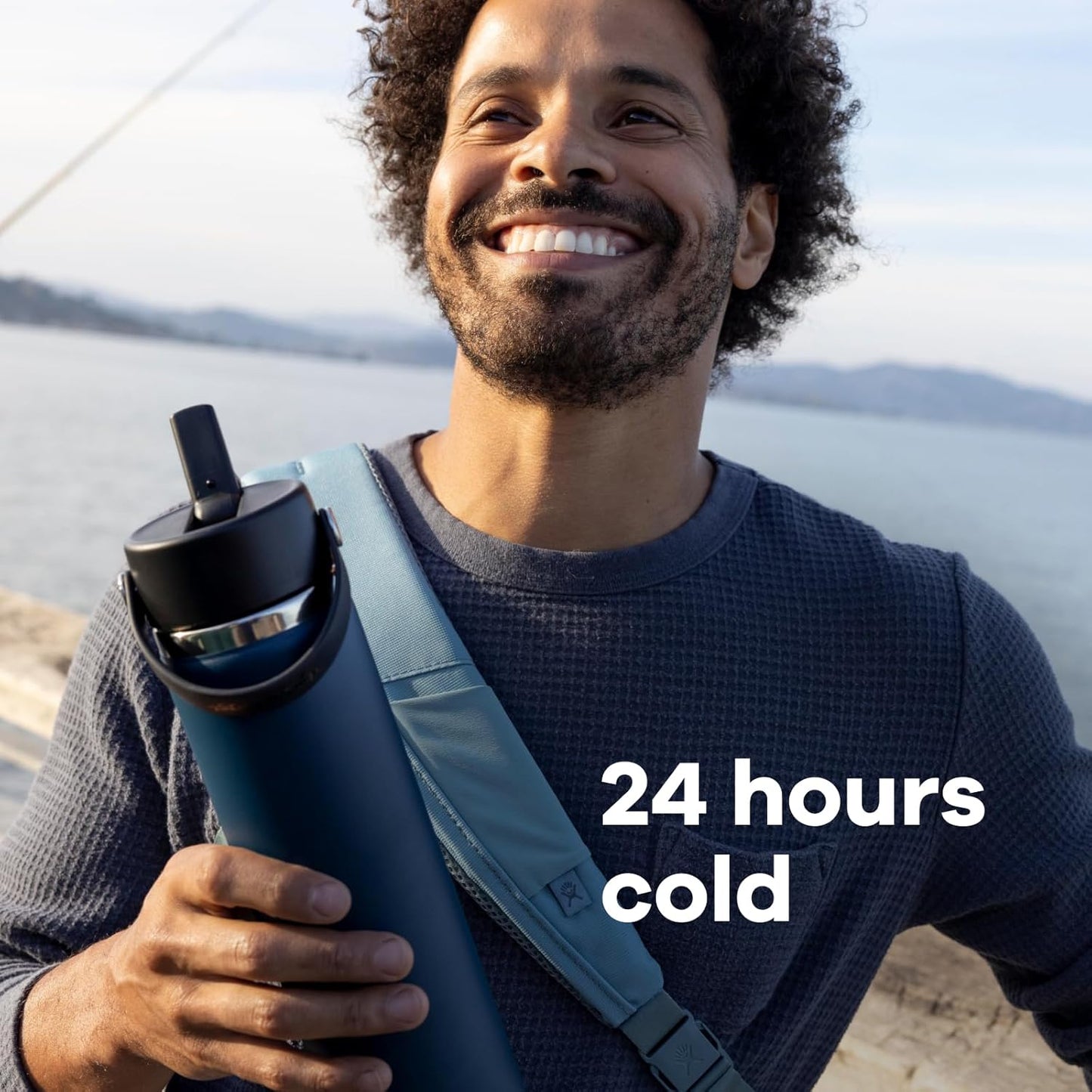 Stainless Steel Hydro Flask Wide Mouth Water Bottle with Leakproof Straw Lid for Cold Drinks, Sports, Travel
