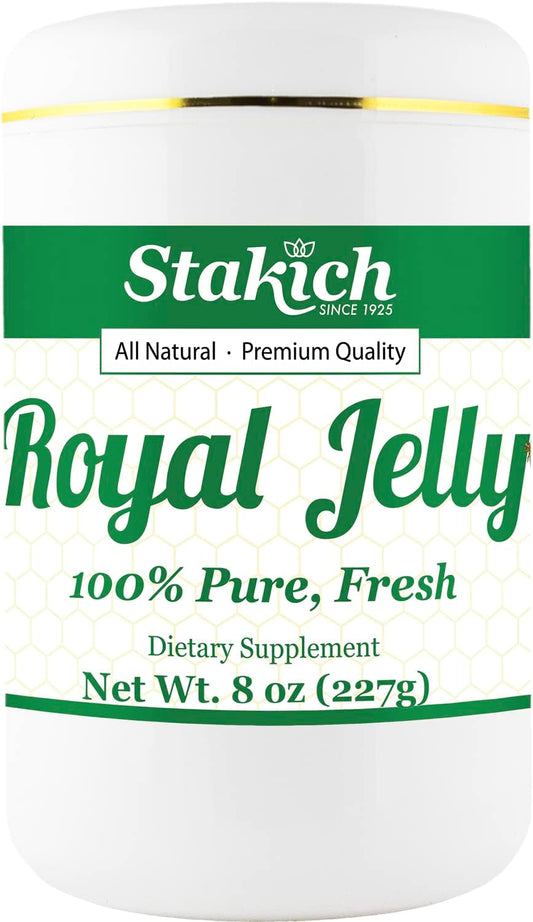 Stakich Fresh Royal Jelly - 100% Pure and Natural - No Additives - 8 oz (227g)
