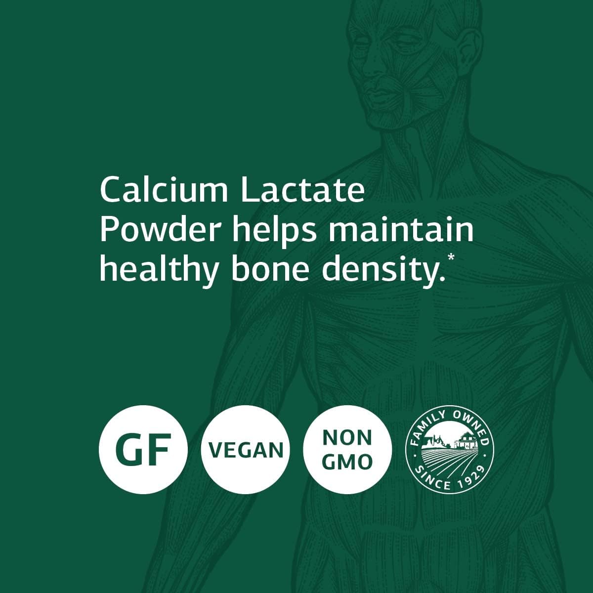 Standard Process Calcium Lactate Powder - Immune and Bone Support Supplement with Magnesium and Calcium - 12 Ounces