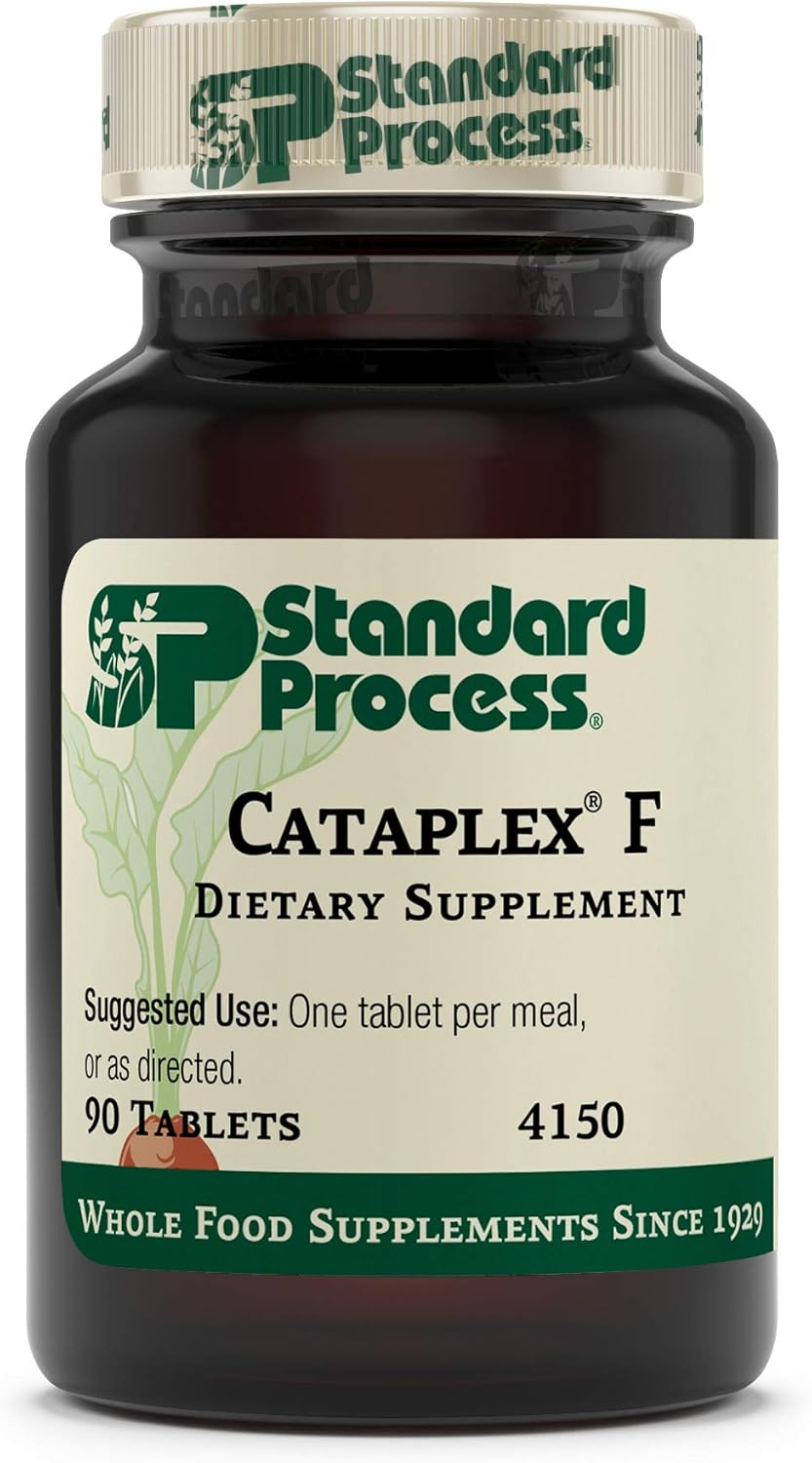 Standard Process Cataplex F - Whole Food Supplement for Thyroid Support, Metabolism, Skin, and Hair Health - 90 Tablets