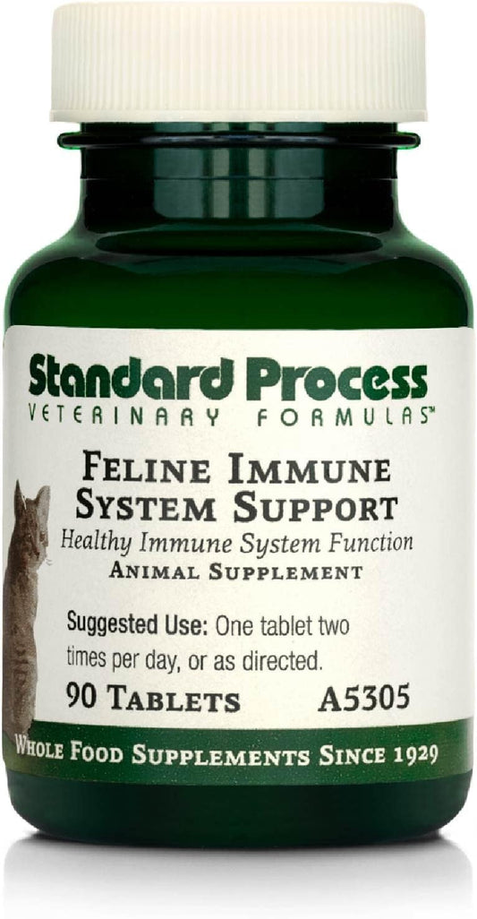 Standard Process Feline Immune System Support Tablets - Boost Cat's Immune Health - Nutritional Supplement for Healthy Immune Cells - 90 Tablets