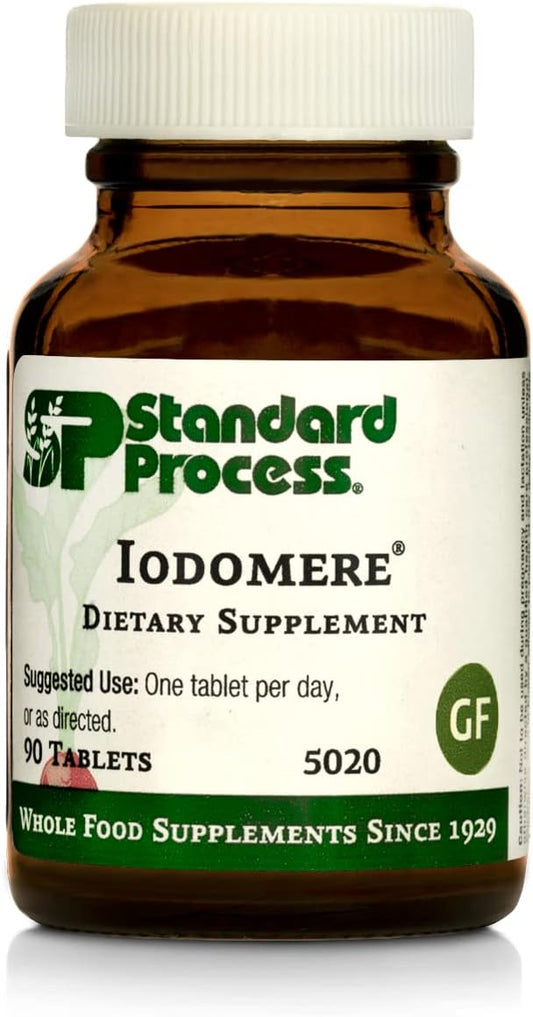 Standard Process Iodomere Tablets - Whole Food Thyroid Support with Organic Ingredients - 90 Count