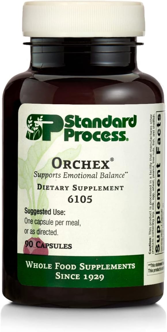 Standard Process Orchex - Whole Food Nervous System Supplement for Cholesterol, Mental Clarity, and Emotional Support - 90 Capsules