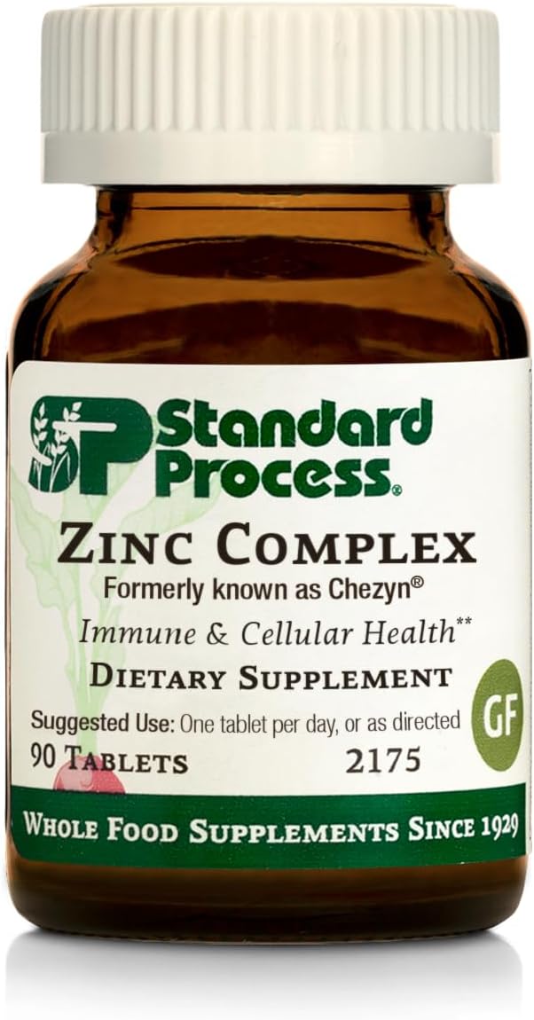Standard Process Zinc Complex: Immune, Thyroid, Cognitive, and Blood Health Support - 90 Tablets