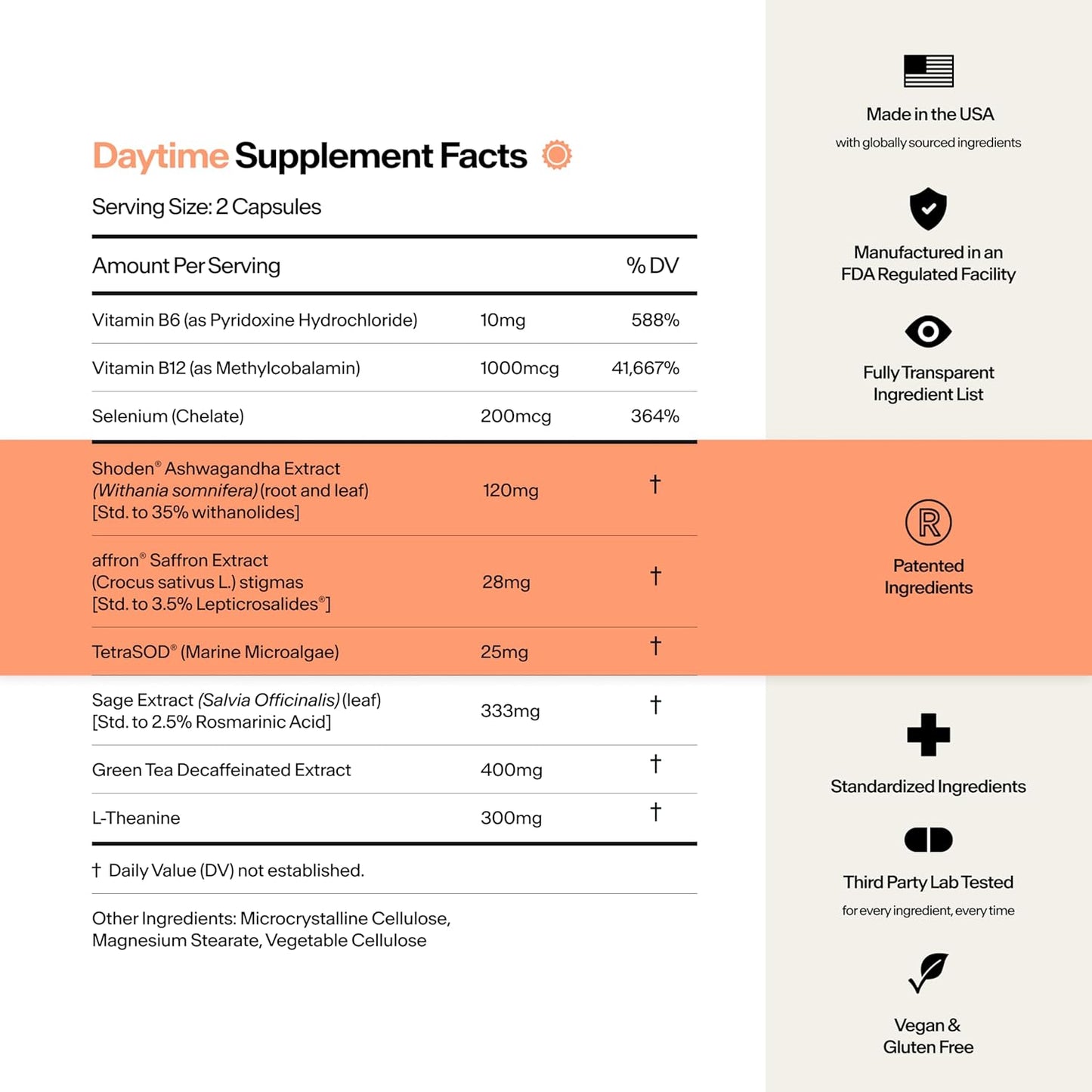 Stasis Daytime Energy and Focus Supplement - All-Day Energy Boost with Ashwagandha and L Theanine - No Crash Formula for Enhanced Brain Support (25 Servings)