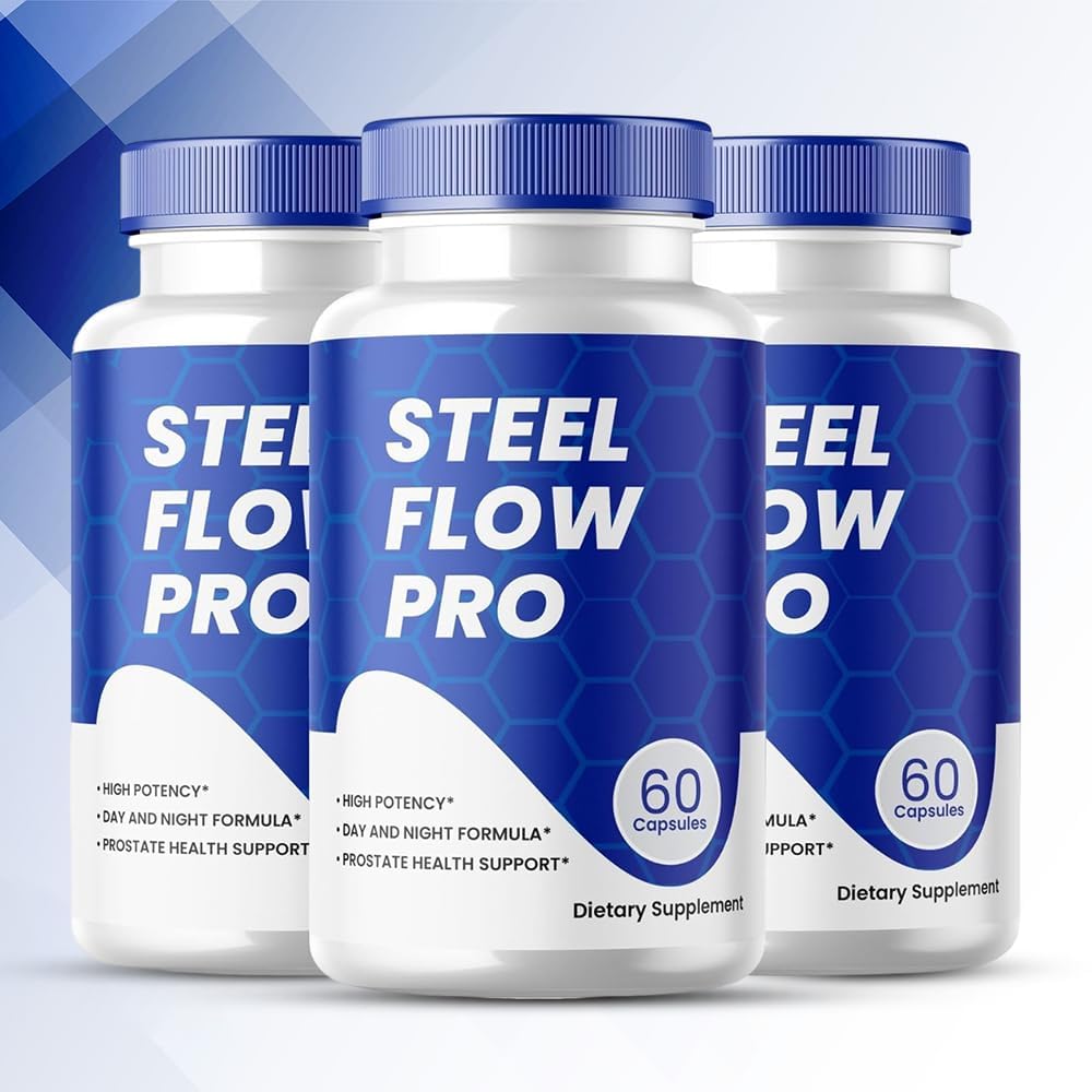 Steel Flow Pro Capsules for Prostate Health - Maximum Strength, Natural Formula, 2 Pack (120 Capsules)