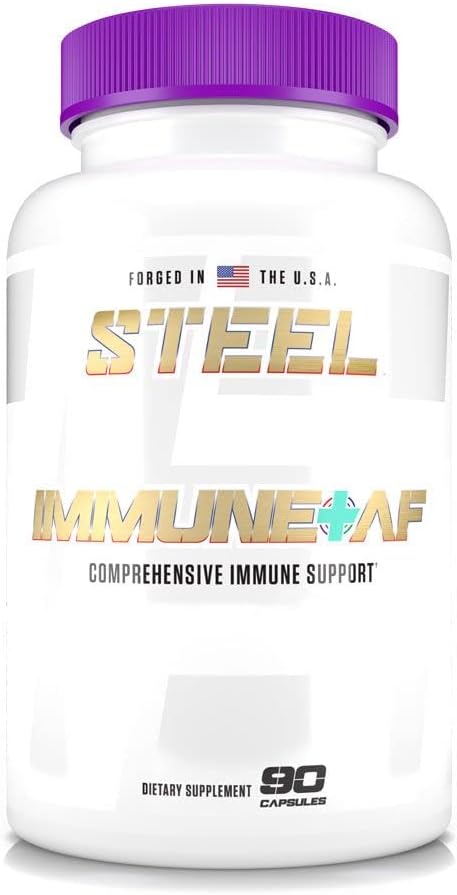 Steel Supplements Immune-AF: Mushroom and Essential Vitamin Blend for Immunity Support and Nootropic Benefits