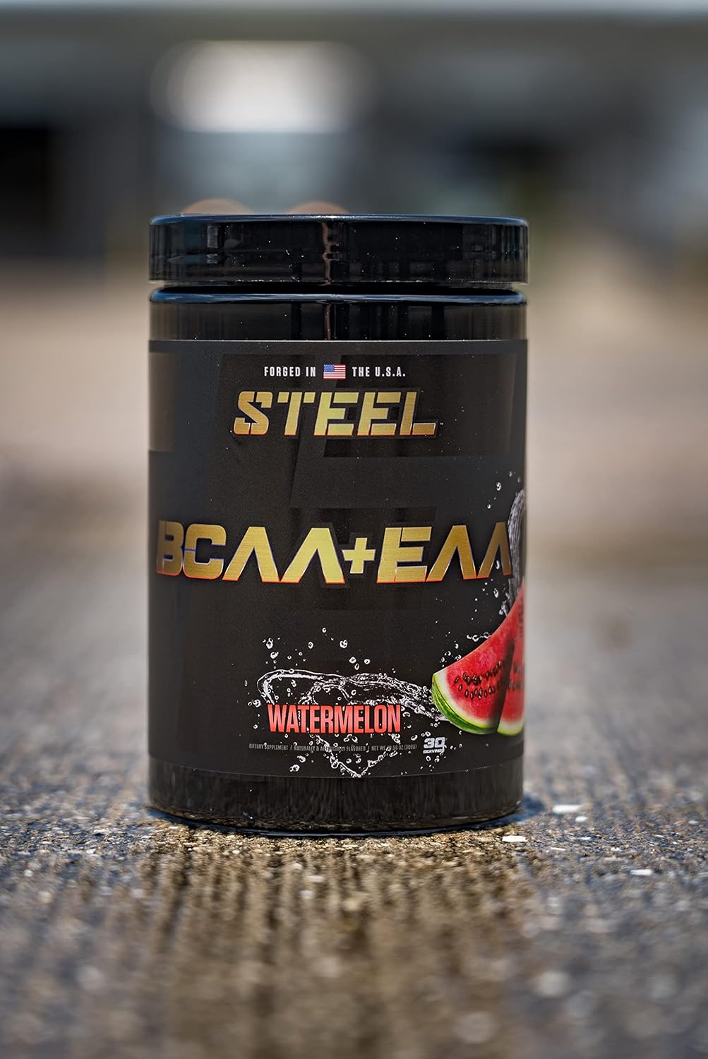Steel Supplements Watermelon BCAA EAA Powder | Promotes Lean Muscle Growth & Workout Endurance | 2:1:1 Ratio for Faster Muscle Recovery | 30 Servings