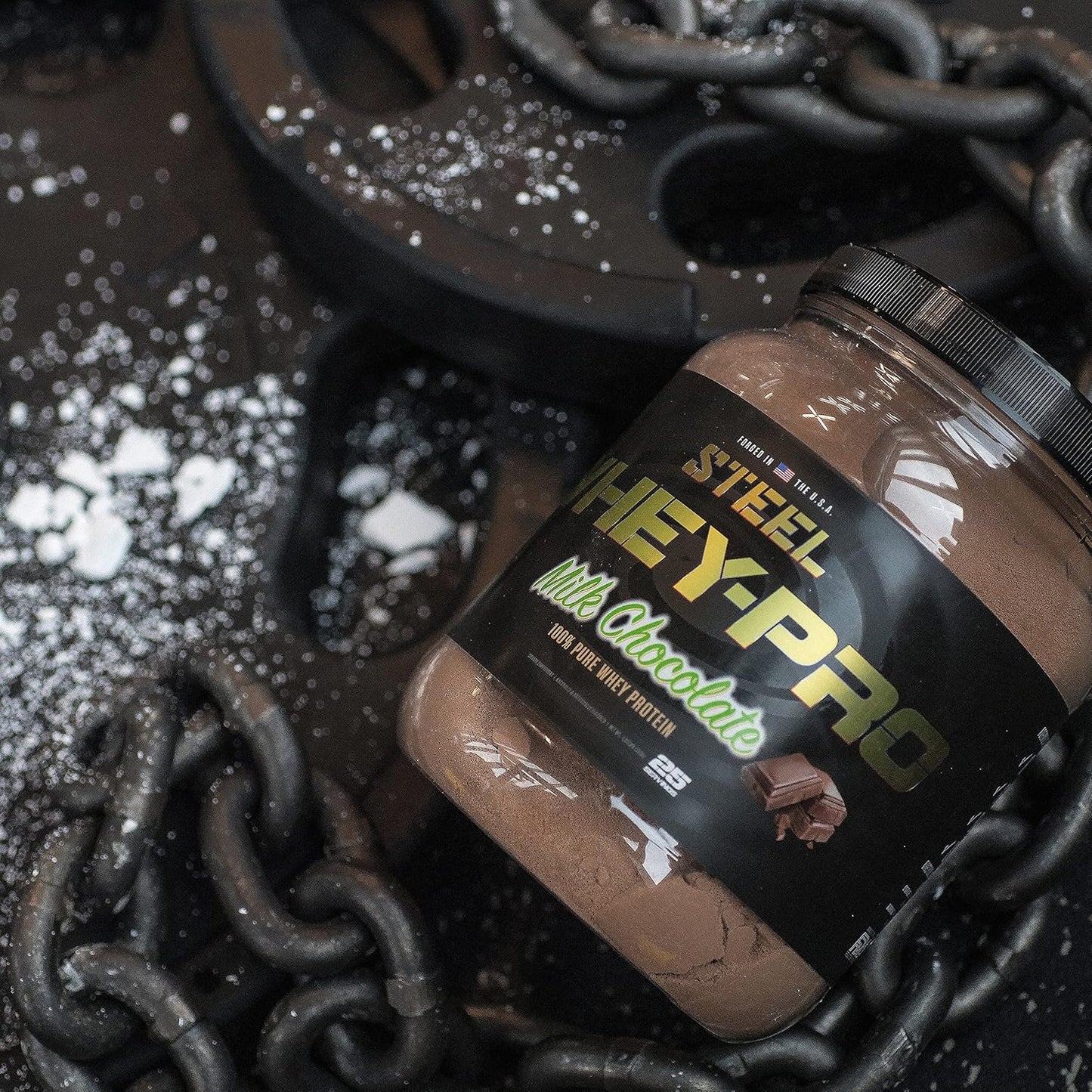 Steel Supplements Whey-Pro Chocolate Protein Powder | 100% Pure for Men & Women | Muscle Gain & Recovery | Gluten-Free | BCAA 5g | Non-GMO | 1.65 lbs