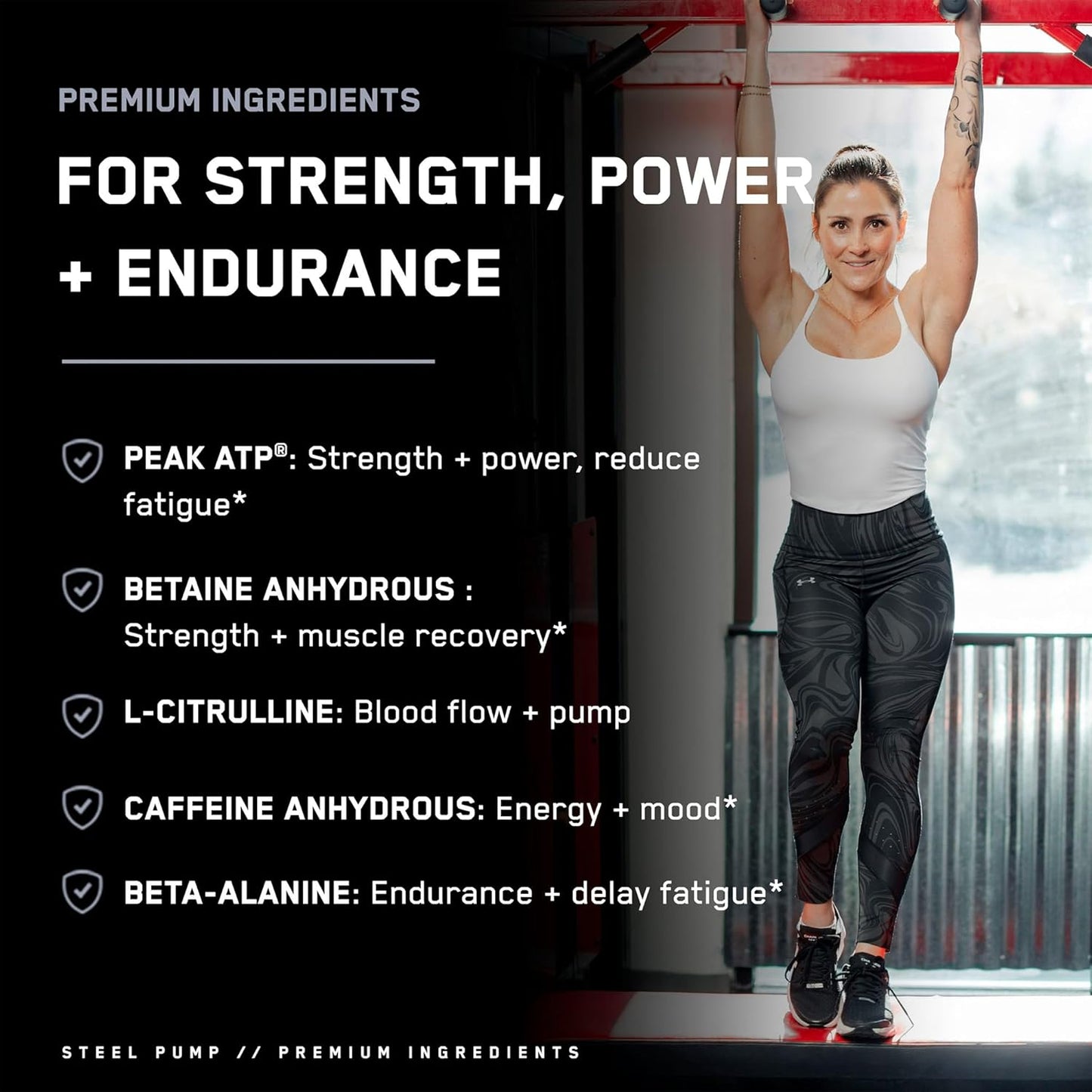 SteelFit Steel Pump Pre Workout Powder - Watermelon Lemonade Flavor | Advanced Nitric Oxide Supplement for Muscle Building & Recovery | 30 Servings with Peak ATP, Ashwagandha & Electrolytes