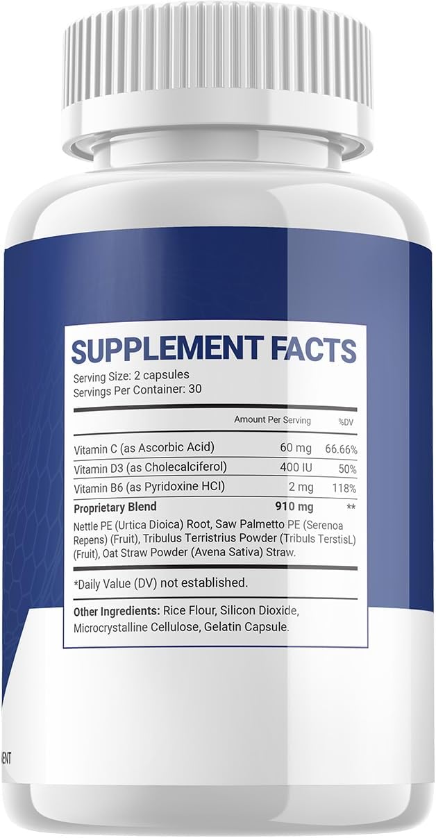 SteelFlowPro Advanced Prostate Supplement for Men - Energy Pills for Bladder Control & Overall Men's Health - 60 Capsules