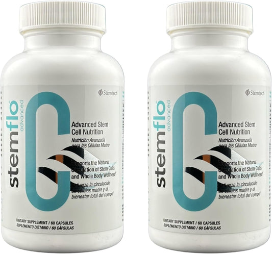 StemTech StemFlo® Advanced Formula 2 Pack - Trans-Resveratrol & Curcumin for Health & Vitality