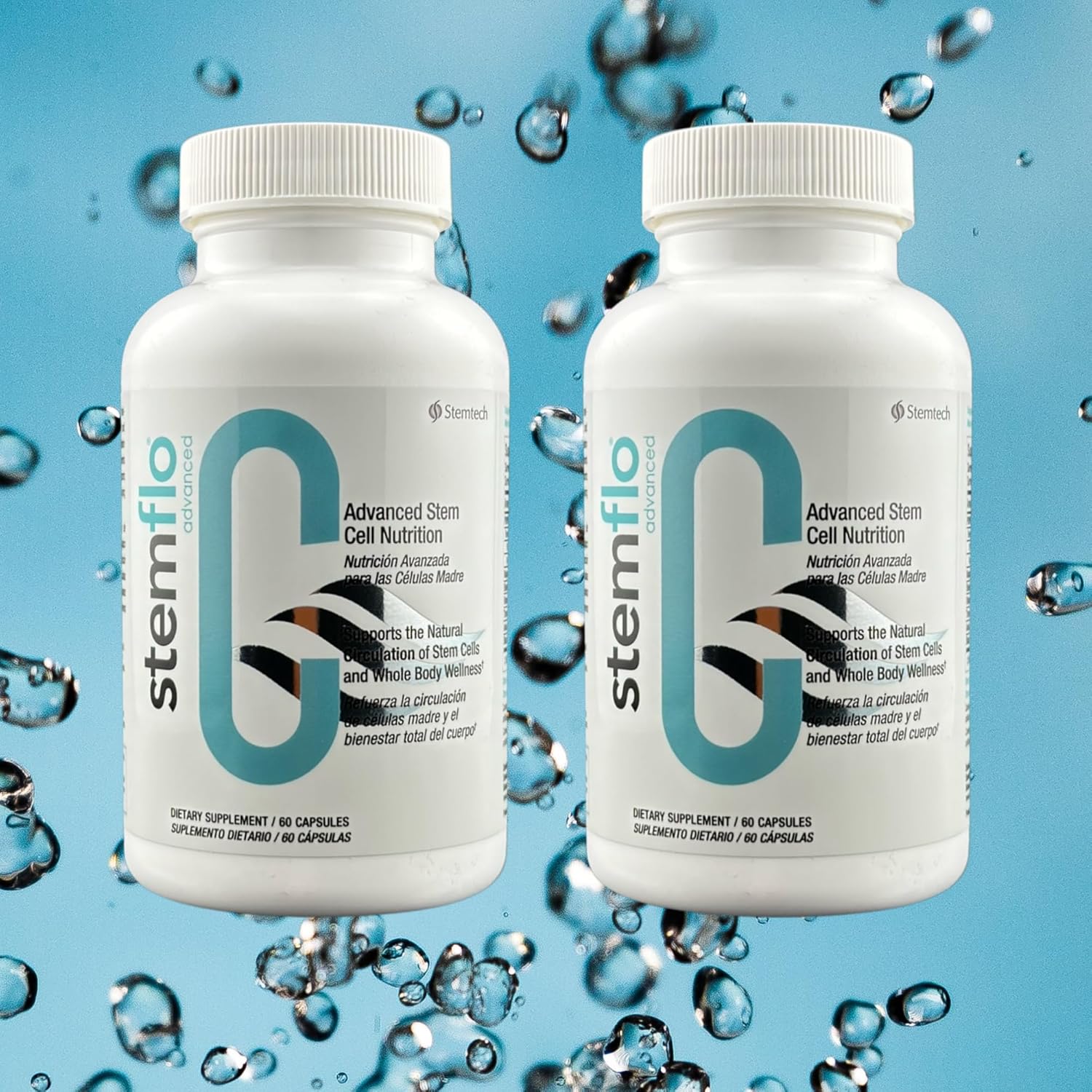 StemTech StemFlo® Advanced Formula 2 Pack - Trans-Resveratrol & Curcumin for Health & Vitality