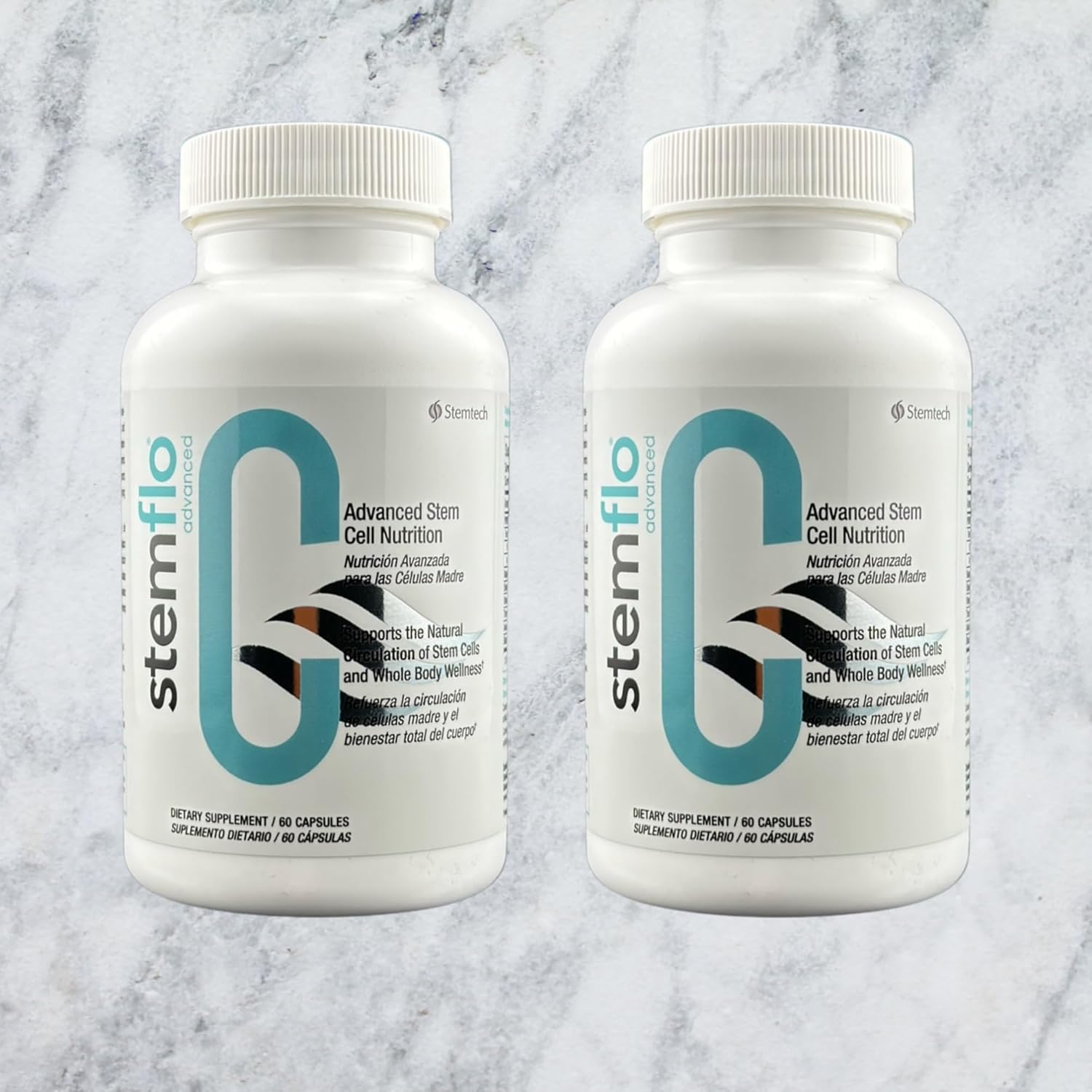 StemTech StemFlo® Advanced Formula 2 Pack - Trans-Resveratrol & Curcumin for Health & Vitality