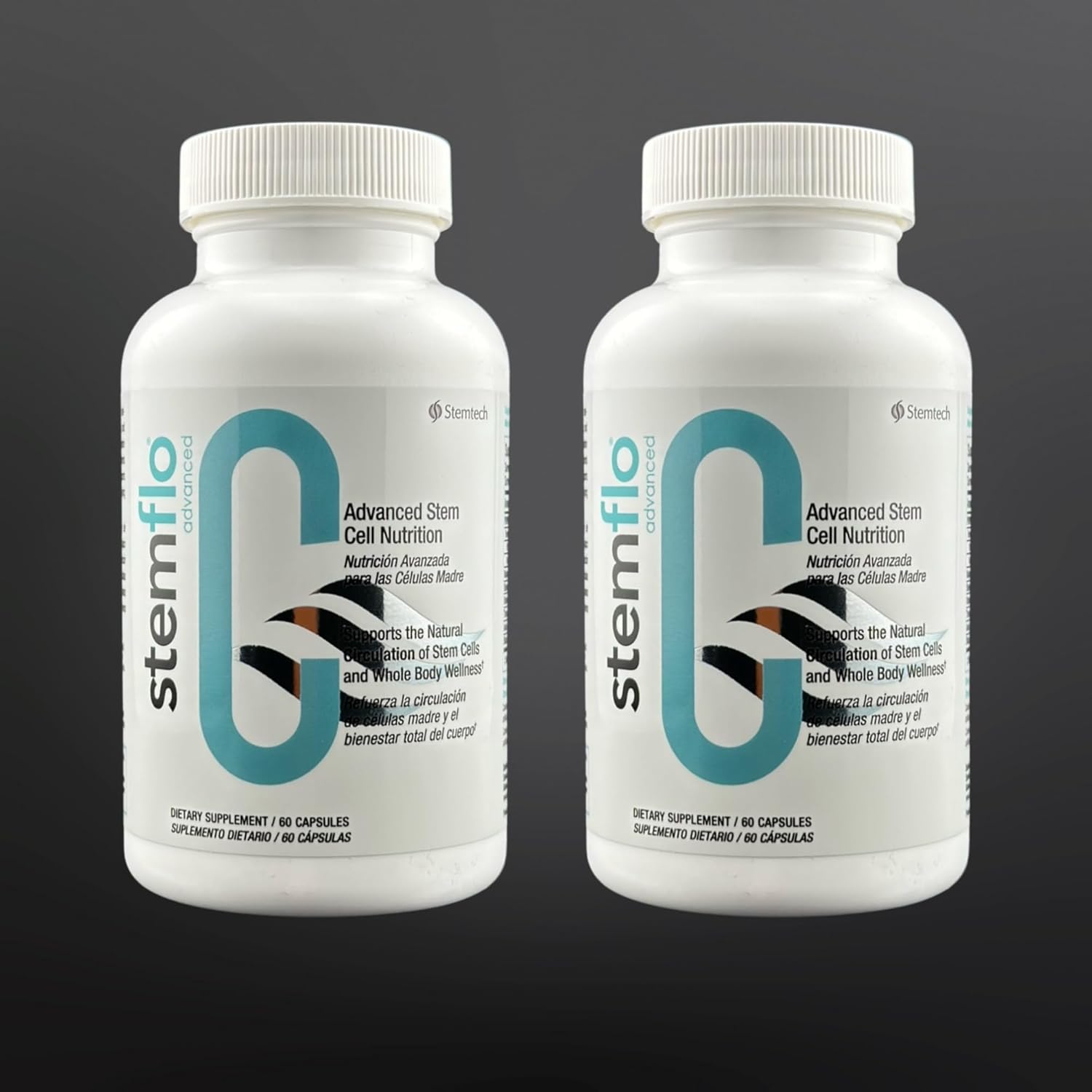 StemTech StemFlo® Advanced Formula 2 Pack - Trans-Resveratrol & Curcumin for Health & Vitality