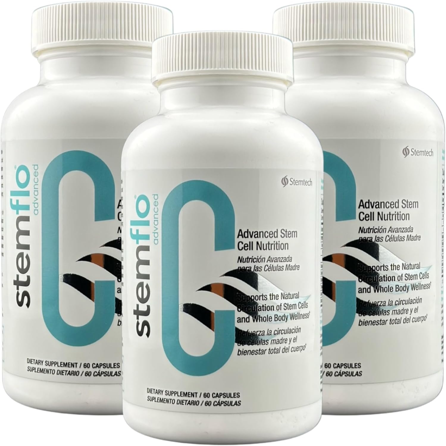 StemTech StemFlo® Advanced Formula 3 Pack - Supports Health, Longevity, and Vitality with Trans-Resveratrol, Curcumin, and Super Antioxidants