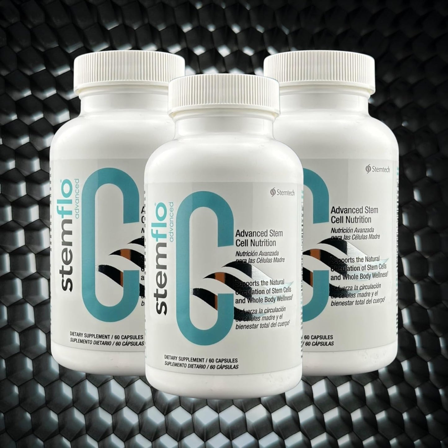 StemTech StemFlo® Advanced Formula 3 Pack - Supports Health, Longevity, and Vitality with Trans-Resveratrol, Curcumin, and Super Antioxidants