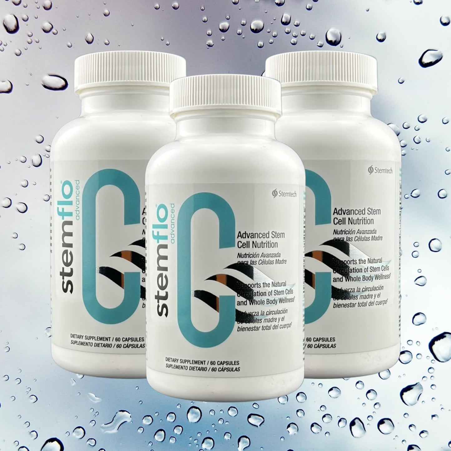 StemTech StemFlo® Advanced Formula 3 Pack - Supports Health, Longevity, and Vitality with Trans-Resveratrol, Curcumin, and Super Antioxidants