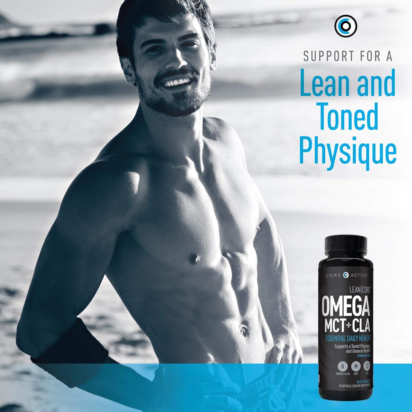 Stimulant-Free Lean Muscle Health Formula with Omega MCT, CLA, and Omega 3-6-9 Fatty Acids - 30 Day Supply (90 Softgels)