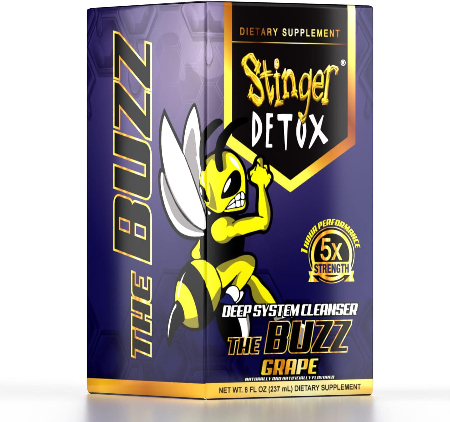 Stinger Detox Buzz 5X Grape Flavor Extra Strength Drink - 16 FL OZ (2 Pack)