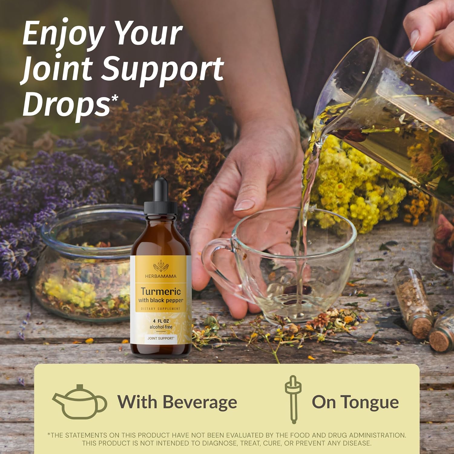 Stinging Nettle & Turmeric Curcumin Herbal Liquid Drops - 2 Pack Bundle - Vegan, Non-GMO, Sugar & Alcohol-Free - 4 fl oz each