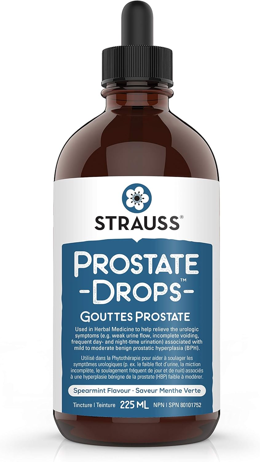 Strauss Naturals Prostate Drops - Men's Prostate Supplement for Urologic Support - Gluten/Soy/Non-GMO - 225ml