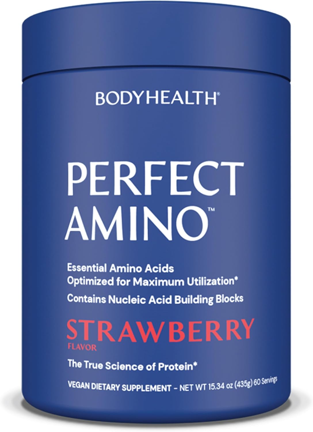 Strawberry Amino Acid Energy Drink Powder - BCAA and EAA for Lean Muscle Support - Pre and Post Workout Supplement for Men and Women - 120 Servings