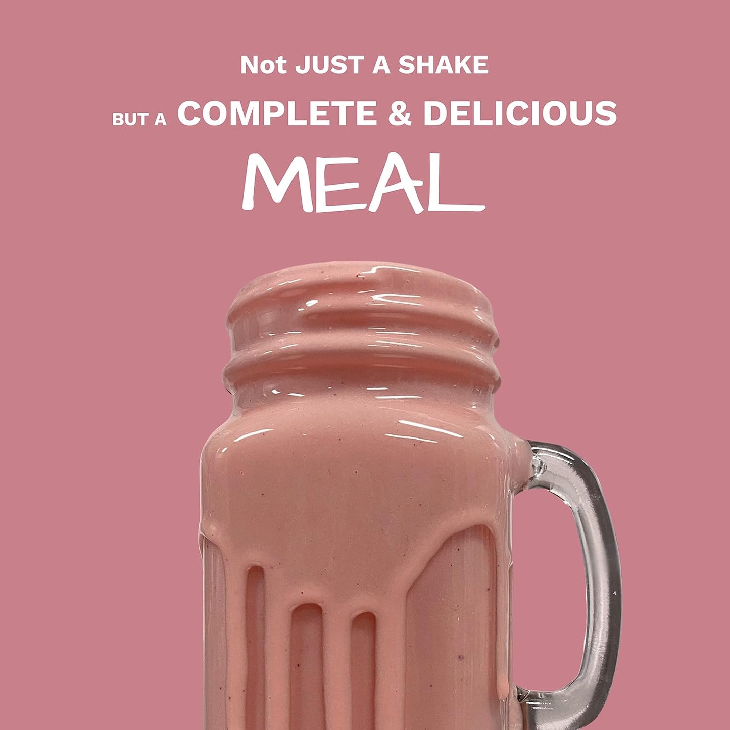 Strawberry Banana Vegan Protein Powder with Superfoods, Probiotics, and Plant-Based Protein - Dairy-Free and Keto-Friendly Meal Replacement Shake (15 Servings)