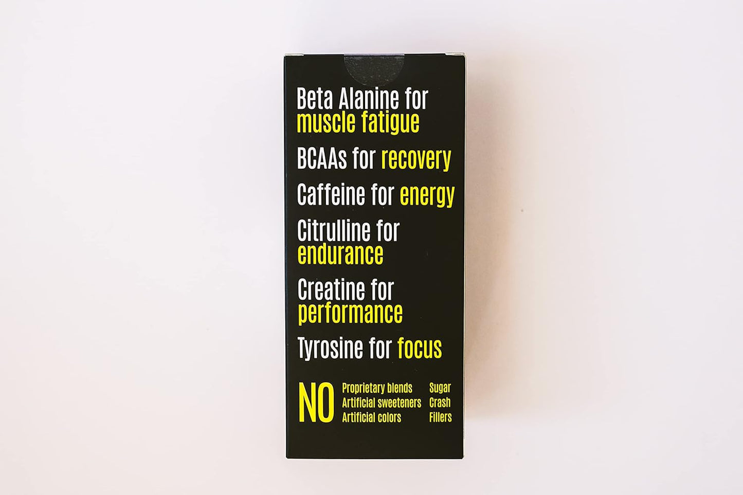 Strawberry Flavored Pre-Workout Fuel with Caffeine, BCAAs, Beta Alanine, Creatine, Tyrosine, Citrulline - 10 Stick Packs - No Sugar