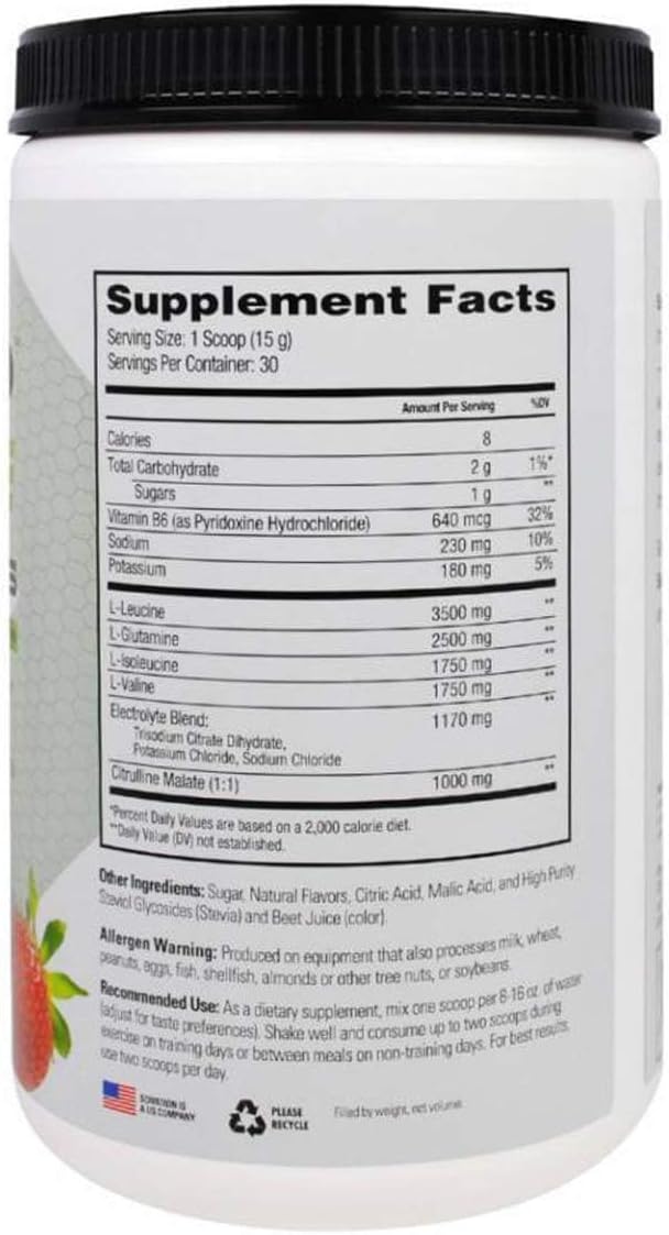 Strawberry Kiwi BCAA Powder by Scivation Xtend - 30 Servings of Branched Chain Amino Acids