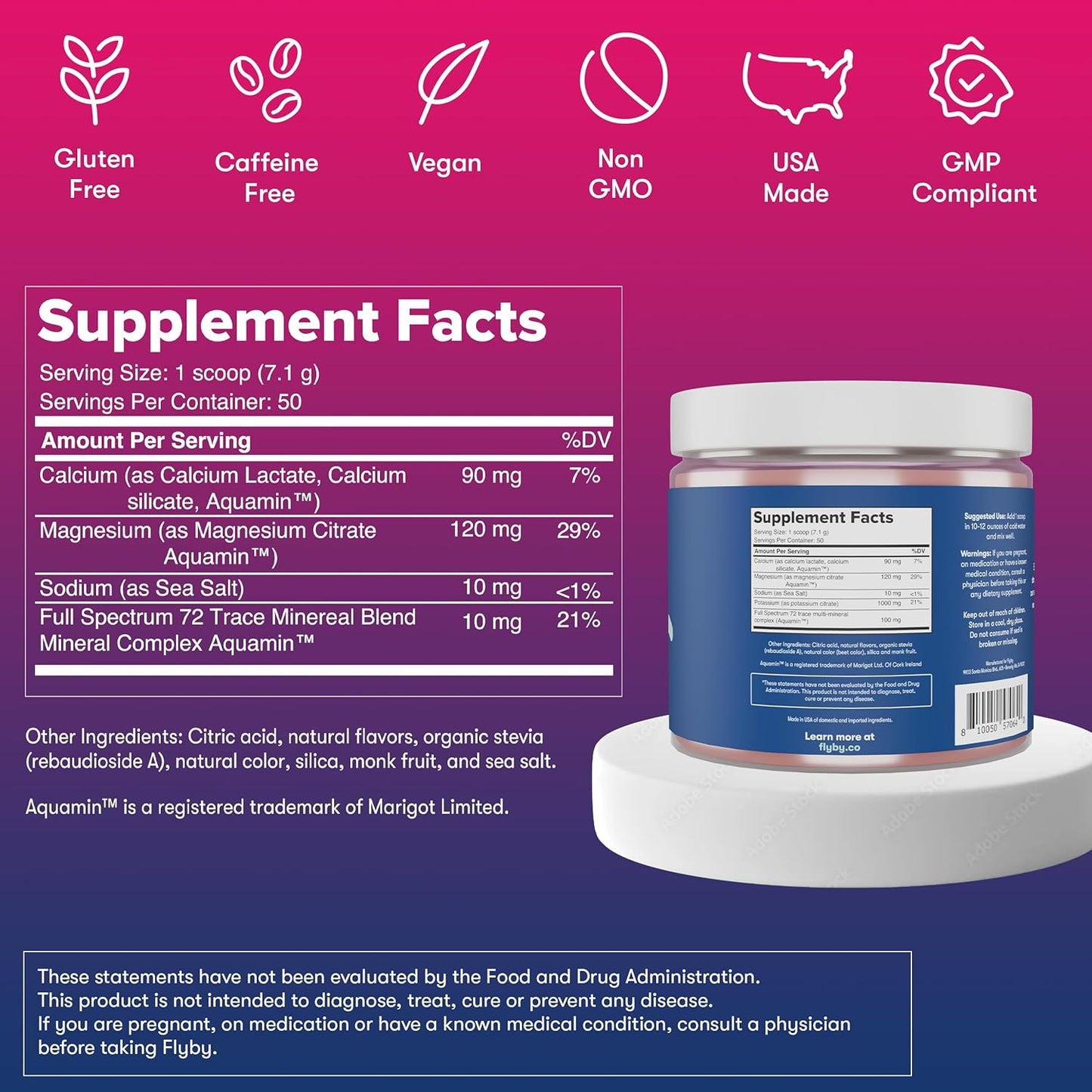 Strawberry Lemonade Electrolyte Powder with Potassium, Calcium, Magnesium, Sea Salt, Trace Minerals - Electrolyte Recovery, Non-GMO, Gluten-Free