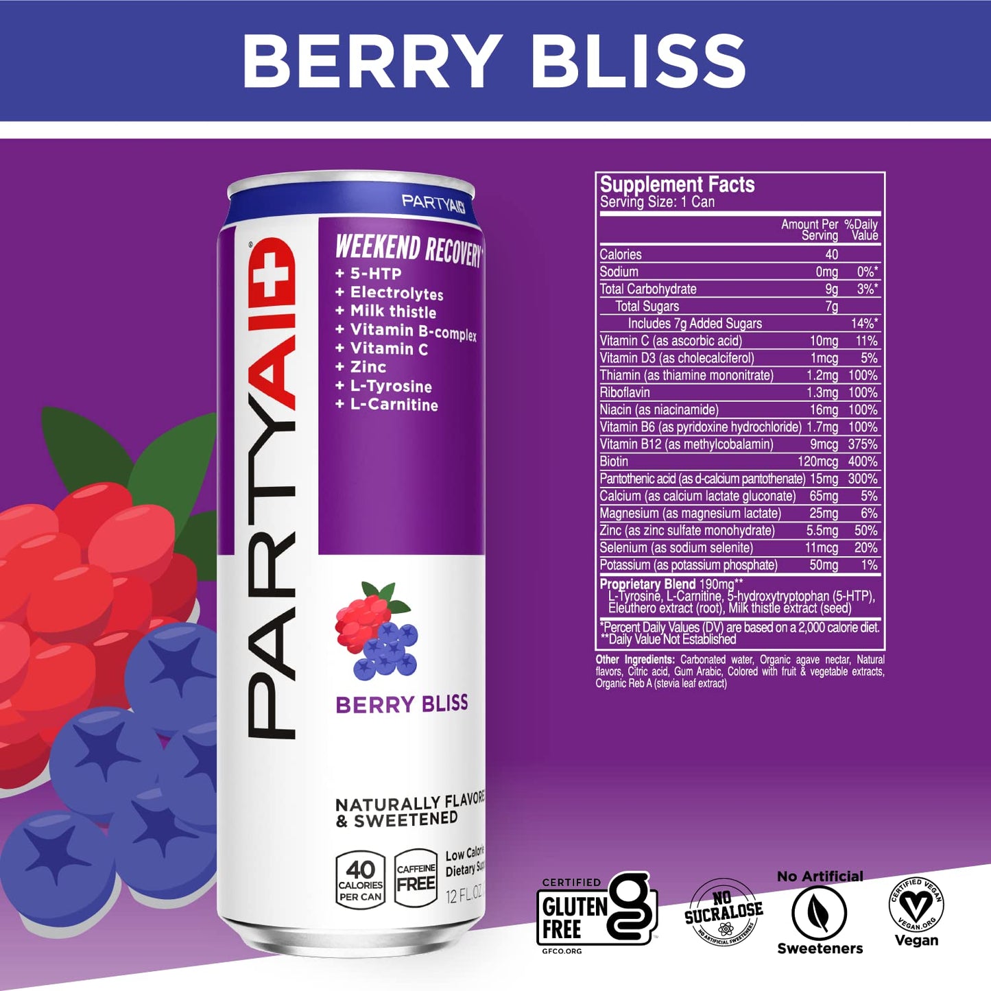 Strawberry Lemonade Post Workout Recovery Drink - BCAAs, Glucosamine, Electrolytes - Paleo, Vegan, Gluten-Free - 40 Calories - 12 Fl Oz Can - Pack of 24