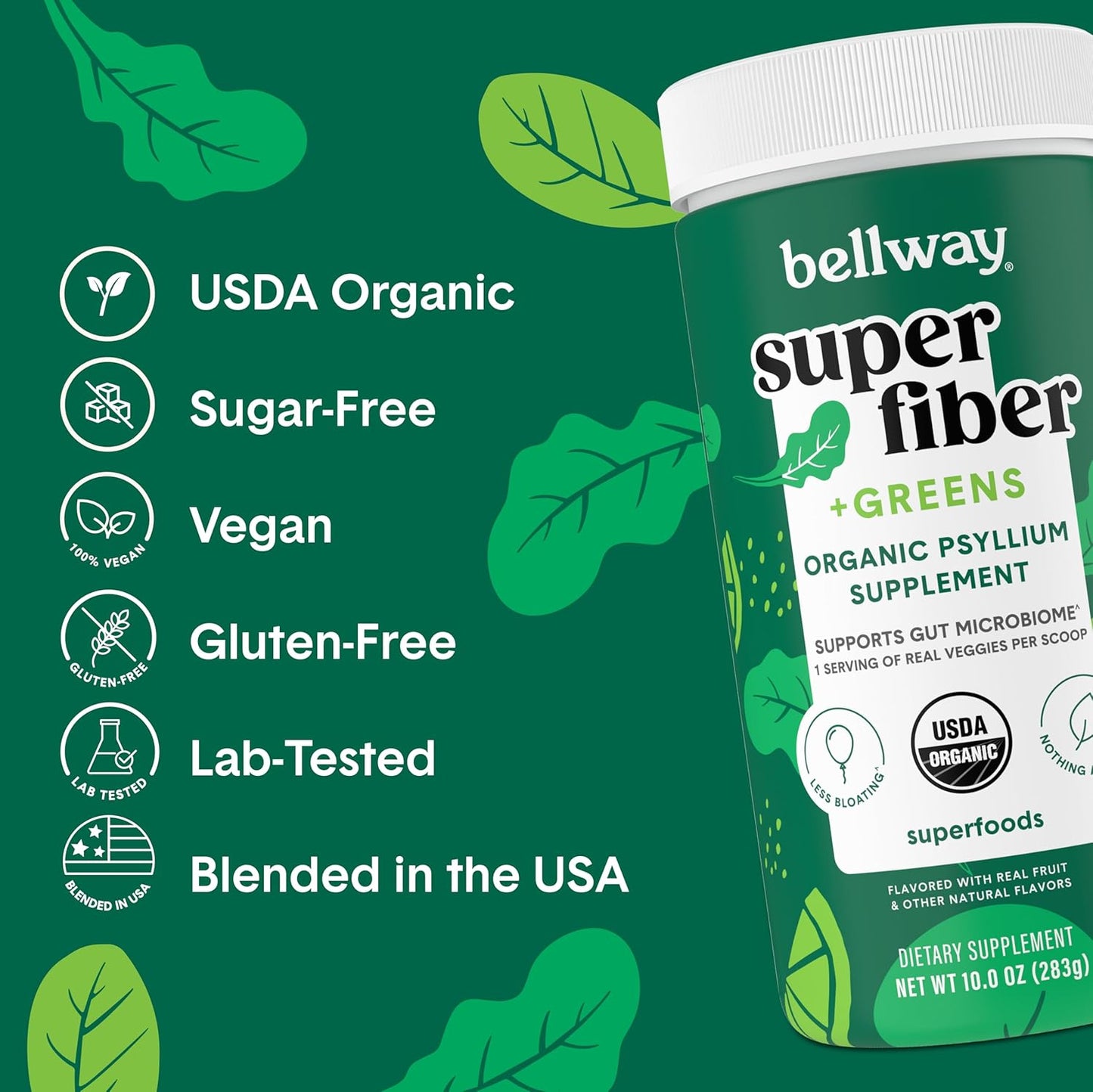 Strawberry Lemonade Super Fiber Powder with Collagen and Greens by Bellway