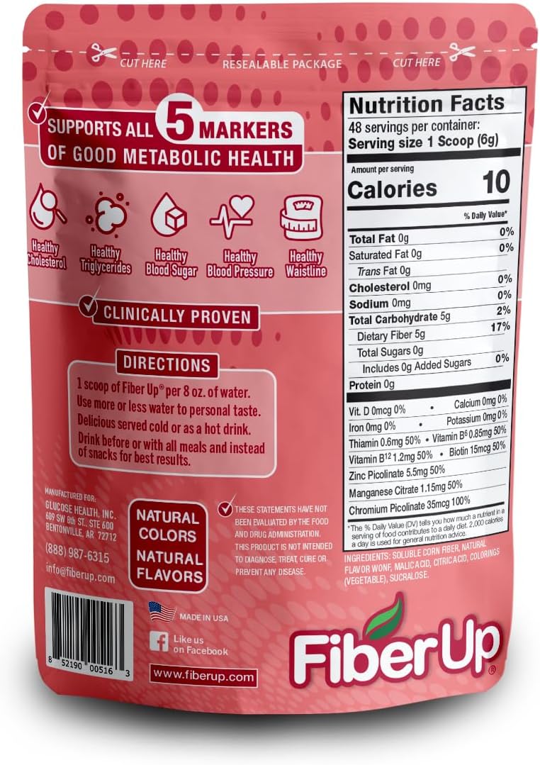 Strawberry Prebiotic Soluble Fiber Supplement - 48 Servings, Delicious Way to Boost Fiber Intake