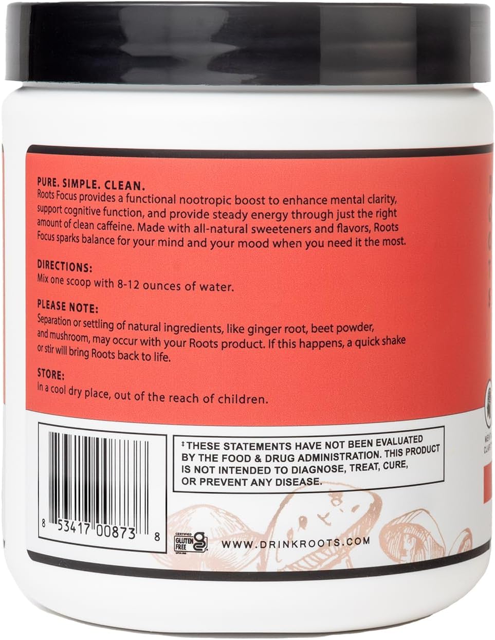 Strawberry Watermelon Nootropic Brain Supplement with Lion's Mane, Cordyceps, Reishi Mushrooms & Extended-Release Caffeine