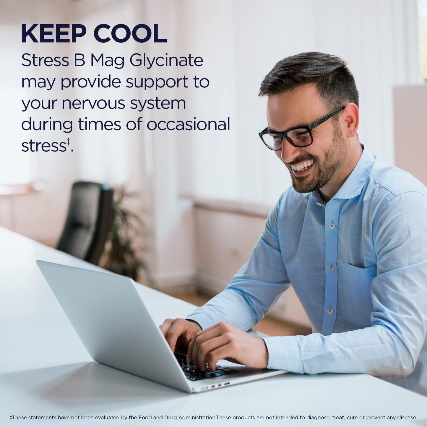 Stress B Complex with Magnesium, Active B Vitamins, Coenzyme B-6, Methylcobalamin, Folate, Mood & Relaxation Support, 60 VegCaps