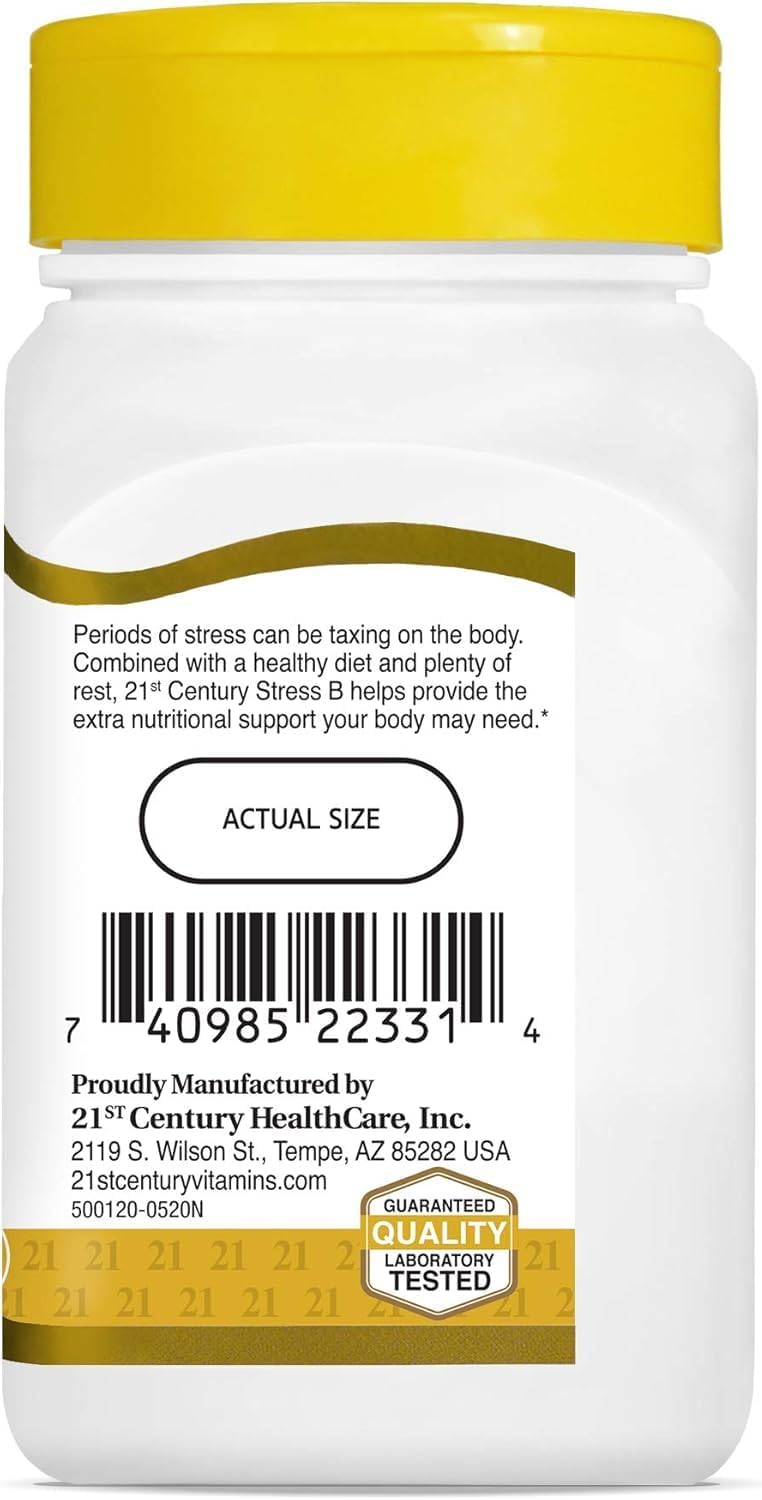 Stress Relief Supplement: Vitamin B with Zinc - 21st Century Formula, 66 Tablets