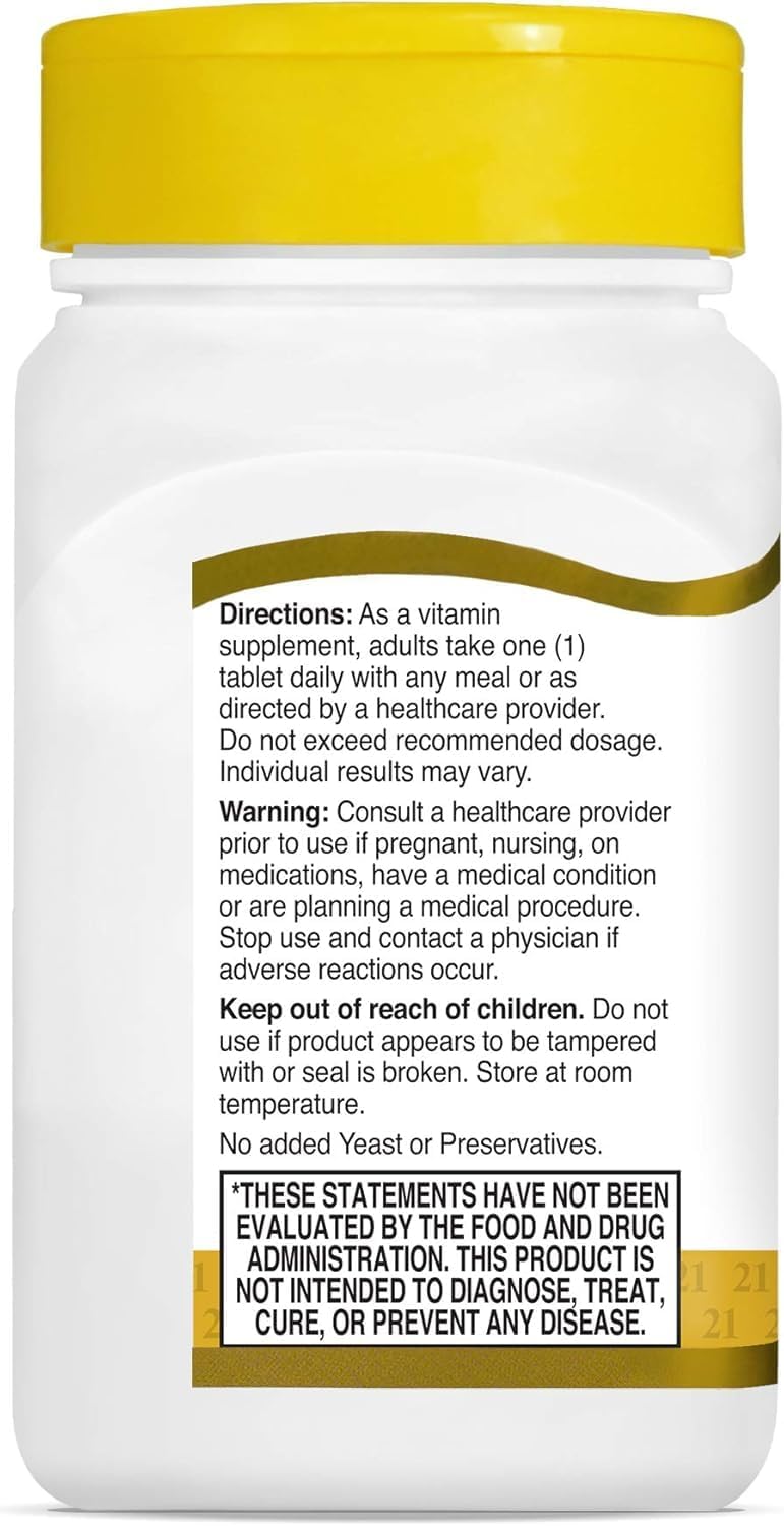 Stress Relief Supplement: Vitamin B with Zinc - 21st Century Formula, 66 Tablets