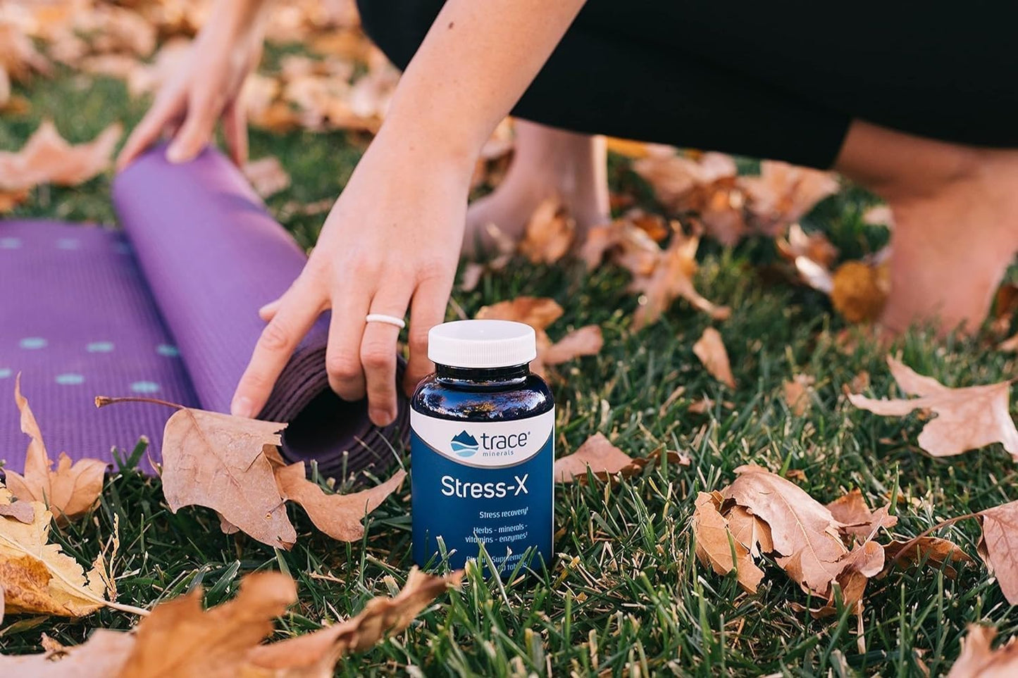 Stress-X Dietary Supplement with Trace Minerals and Fiber - Magnesium for Sleep Support - Includes Vitamins A, B12, D - 120 Tablets