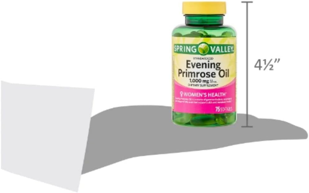 STS Home Spring Valley Evening Primrose Oil 1000mg - 75 Count with Free STS Sticker