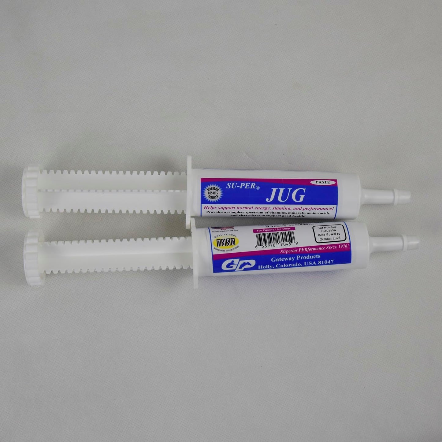 SU-PER Jug Paste for Performance Horses - Enhances Energy, Stamina, and Performance - Horse Supplement with Vitamins, Minerals, Amino Acids, and Electrolytes - 80 CC, Pack of 2